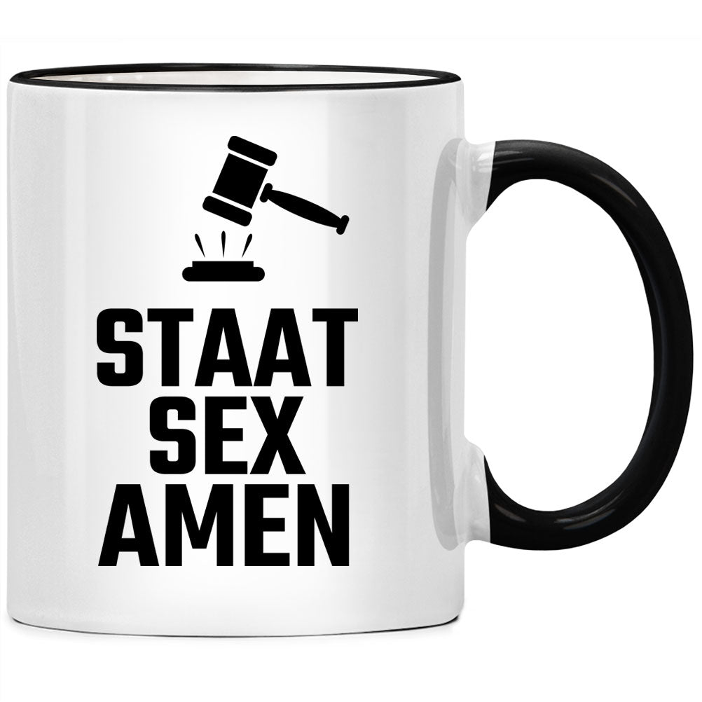 Tasse - Staat Sex Amen - Geschenk für Jurist, Anwalt - Jura Student – Seness