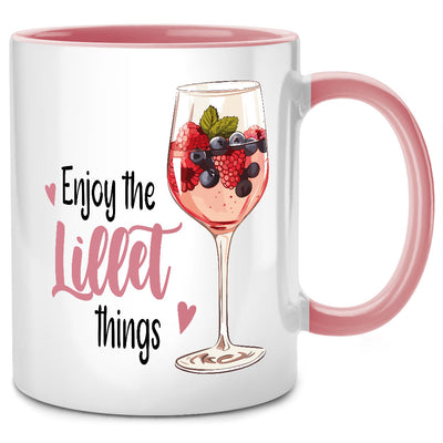 Enjoy the Lillet things - lustige Tasse mit Spruch als Lillet Geschenk für beste Freundin oder Abschiedsgeschenk für die Kollegin