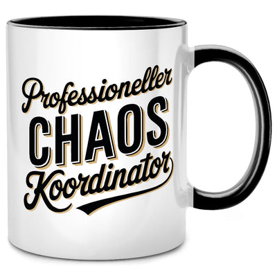 Professioneller Chaos Koordinator - Retro Tasse mit Spruch als Geschenk für Chef oder Papa