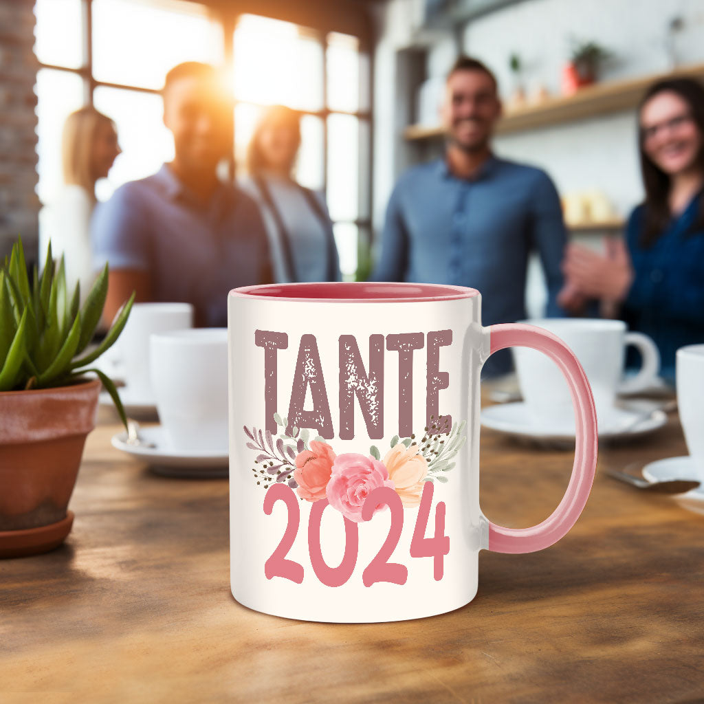 Tante 2024 Tasse mit Spruch, Tante Geschenk, Du wirst Tante Seness