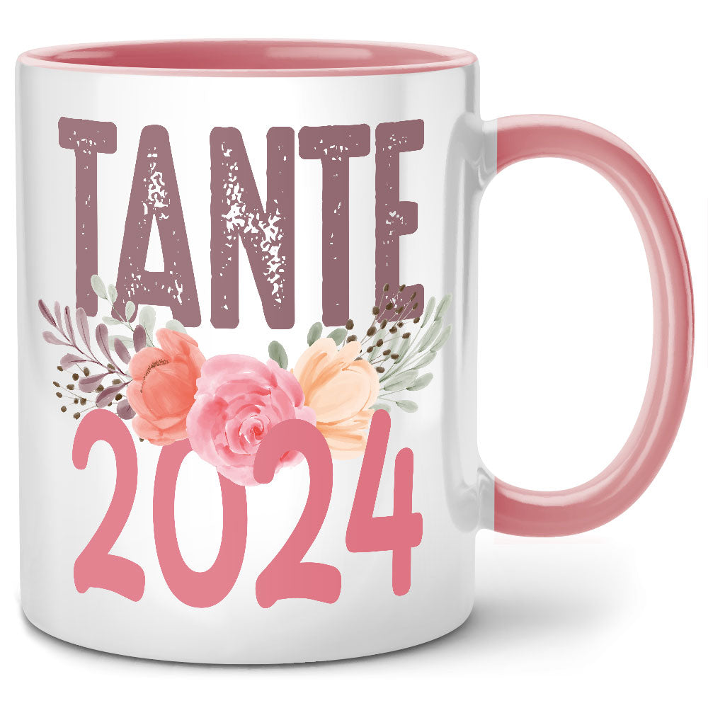 Tante 2024 Tasse mit Spruch, Tante Geschenk, Du wirst Tante Seness