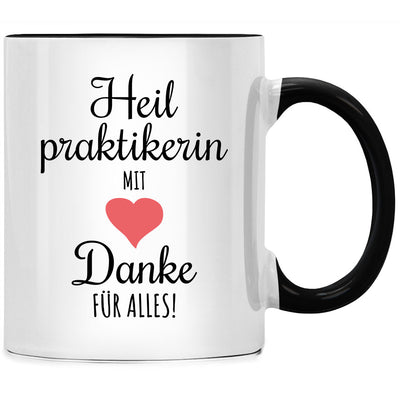 Heilpraktikerin mit Herz - Danke für Alles, Tasse mit Spruch als Geschenk für Heilpraktiker und Heilpraktikerin