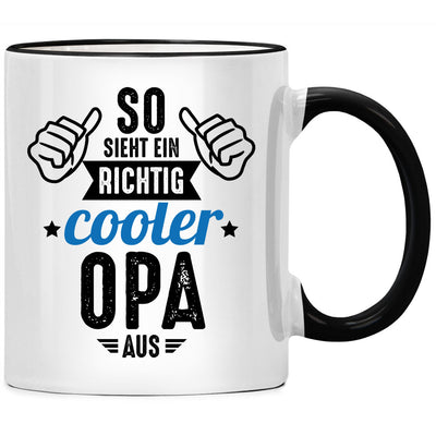 So sieht ein richtig cooler Opa aus. Lustige Tasse mit Spruch als Geschenk für Opa oder Opa Geschenke