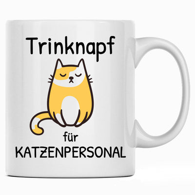 Trinknapf für Katzenpersonal, lustige Tasse mit Spruch als Katzenliebhaber Geschenke oder Katze Geschenk